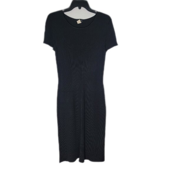 J. Crew Dresses & Skirts - Vintage J. Crew bodycon dress black size medium classic style silky thick